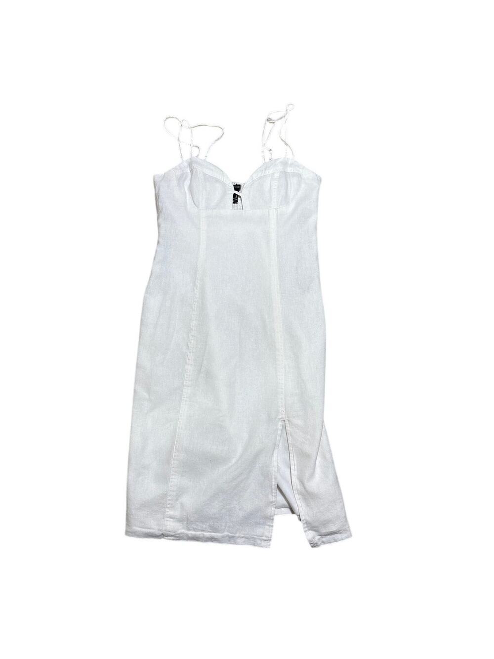 forever 21 corset dress | Dresses | Forever 2 White Linen Blend Midi Medium Prom dress Type_Youth Bedroom Set Square Sleeves Beaded Sheath Color:Navy & White Stripe 3% spandex
